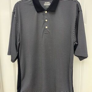Bolle Black & White Striped Polo Shirt